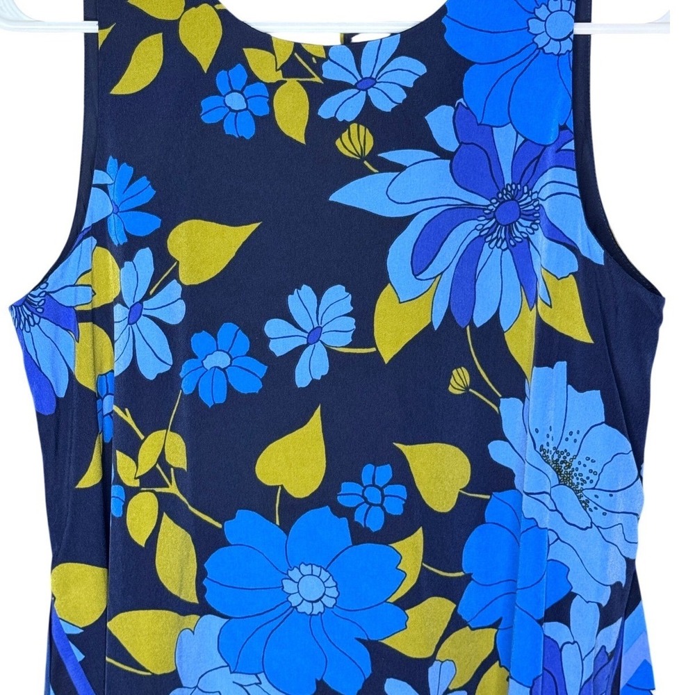 Maggy London Blue Green Floral A-Line Dress NWT | Wedding Guest Day Event Size 6 - Picture 5 of 8